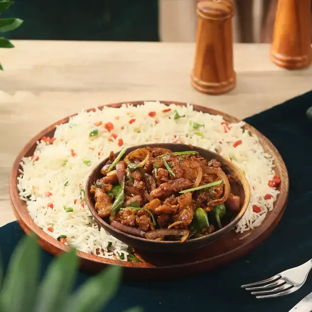 Chicken Chilli Dry with Rice